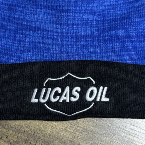 2025 Indianapolis Colts Lucas Oil Beanie Winter Hat | Adult NFL Blue & Black - Picture 4 of 5